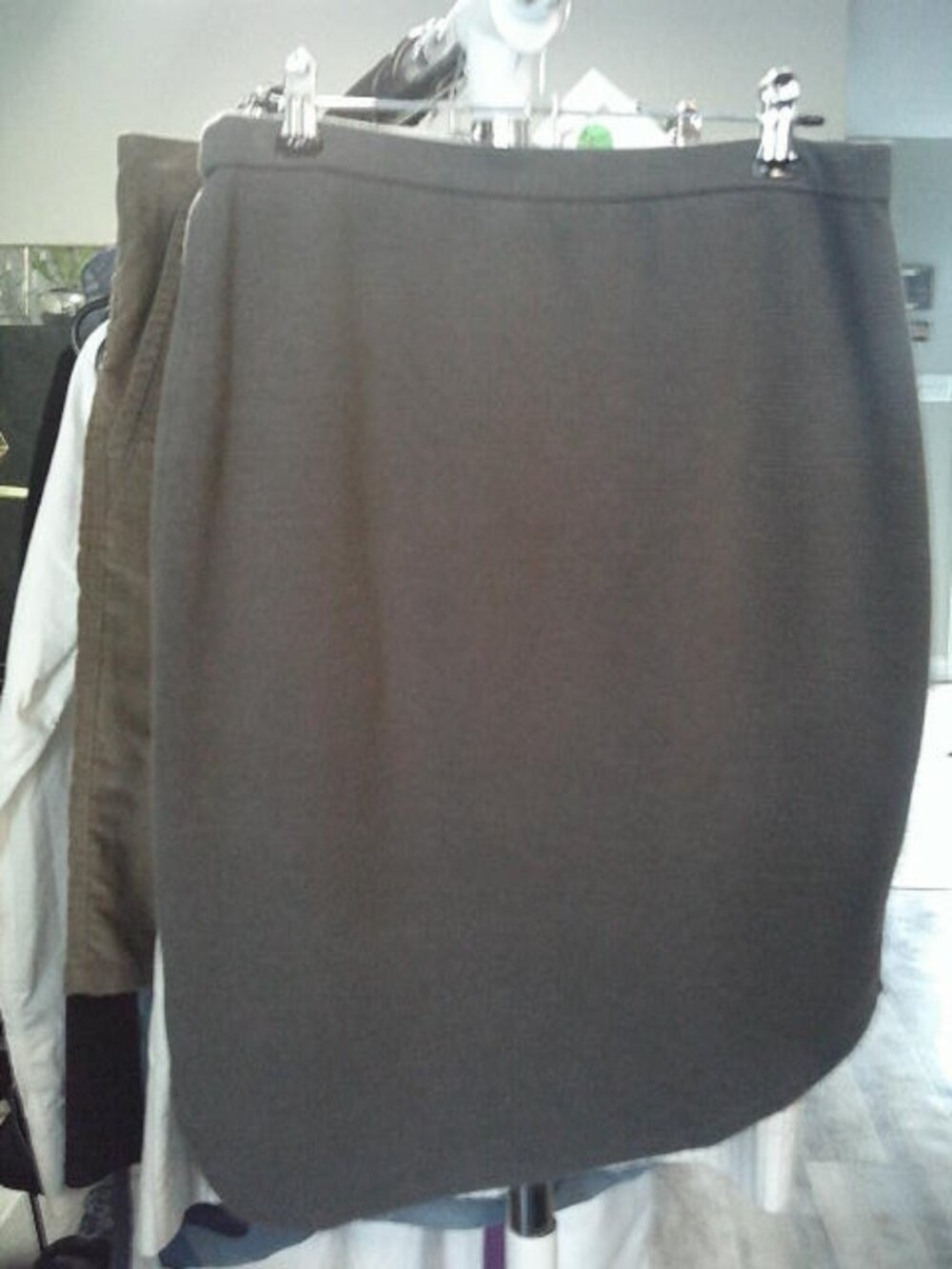 Grey Corded Skirt
